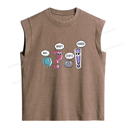 Pagewings Funny Grammar Women's Washed Tank Top