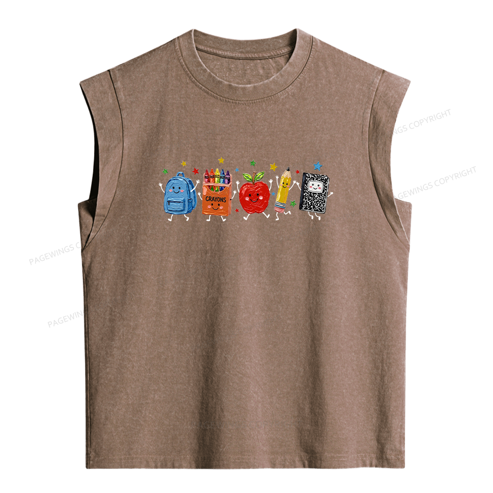 Pagewings It's a Good Day for Learning Women's Washed Tank Top