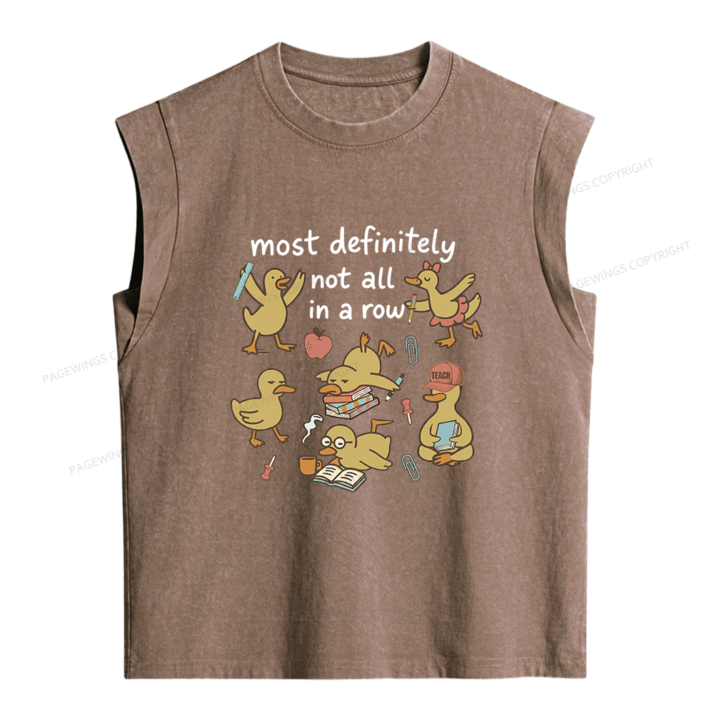 Pagewings Ducks In A Row Women's Washed Tank Top