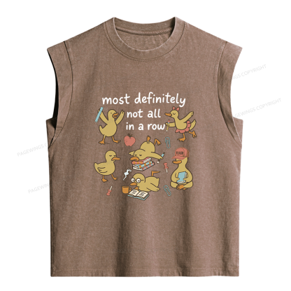 Pagewings Ducks In A Row Women's Washed Tank Top