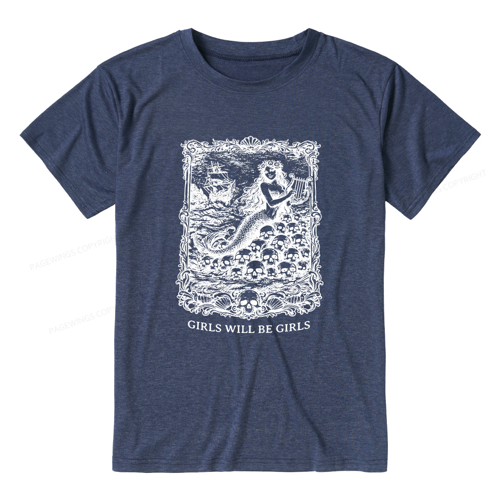 Pagewings Soft Girls Will Be Girls Unisex Heather T-Shirt