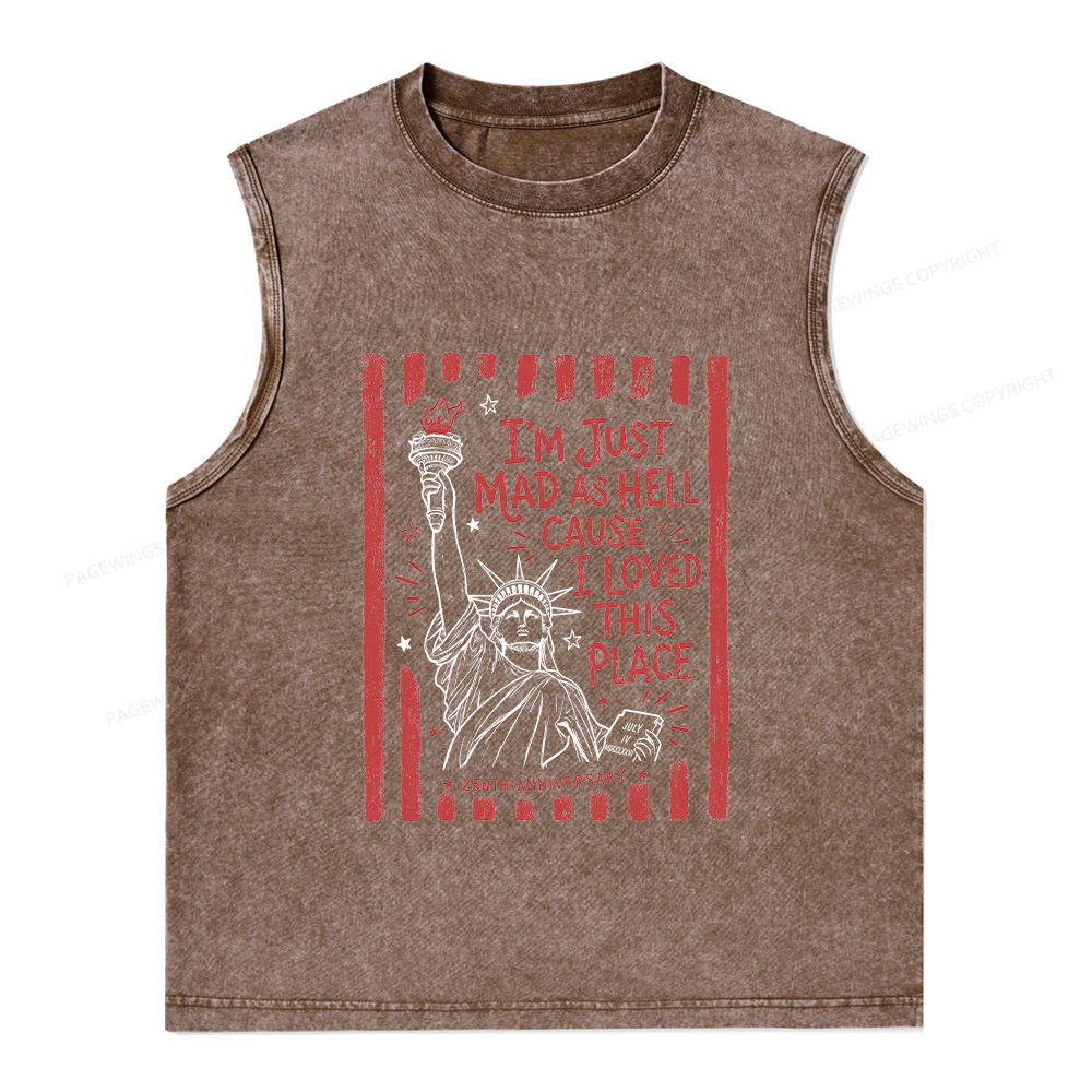 Pagewings I’m Just Mad As Hell 250th Unisex Washed Tank Top