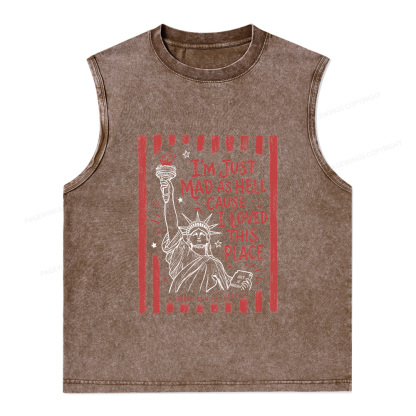 Pagewings I’m Just Mad As Hell 250th Unisex Washed Tank Top