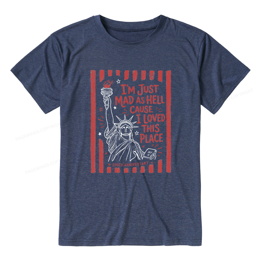 Pagewings Soft I’m Just Mad As Hell 250th Unisex Heather T-Shirt
