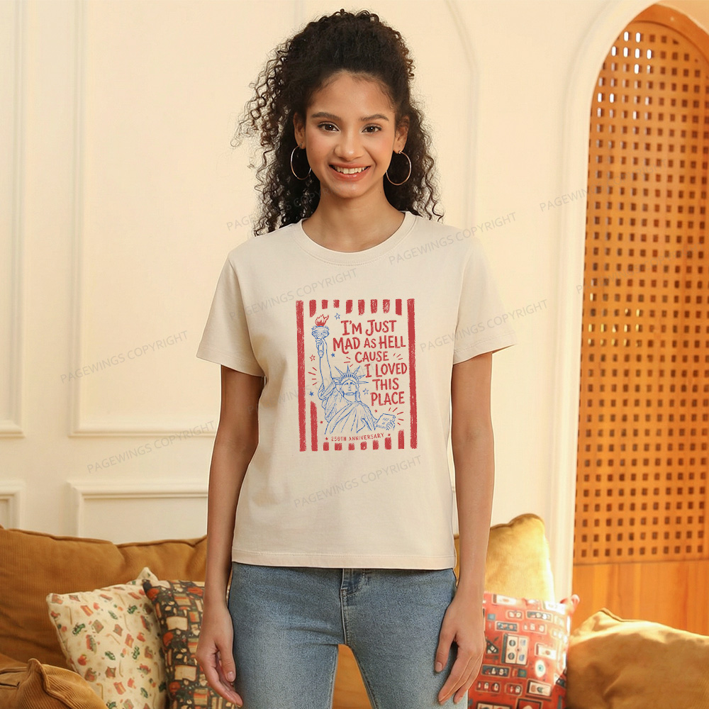 Pagewings I’m Just Mad As Hell 250th Women's Washed T-shirt