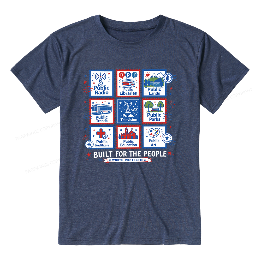 Pagewings Soft Public Libraries Unisex Heather T-Shirt