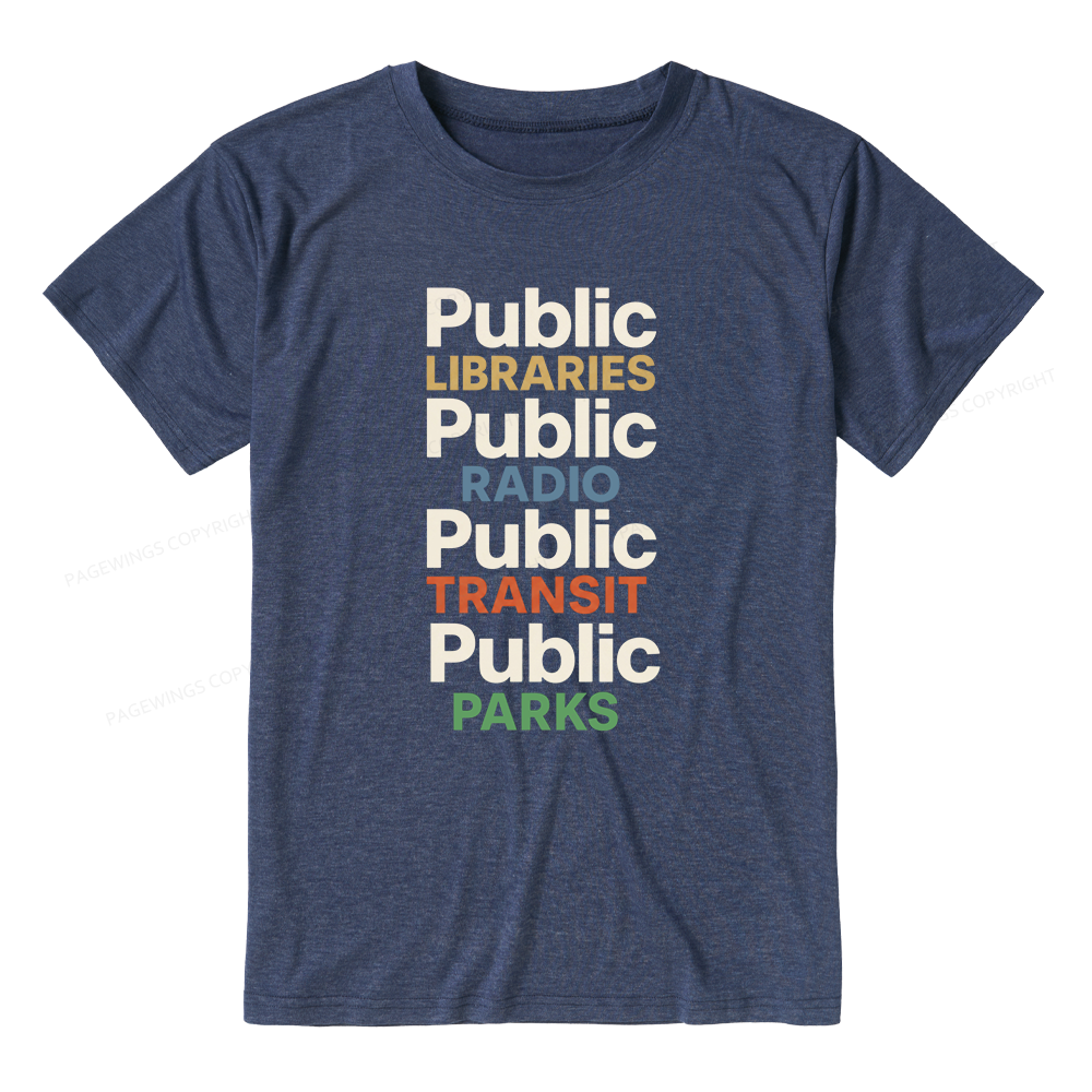 Pagewings Soft Public Libraries Unisex Heather T-Shirt