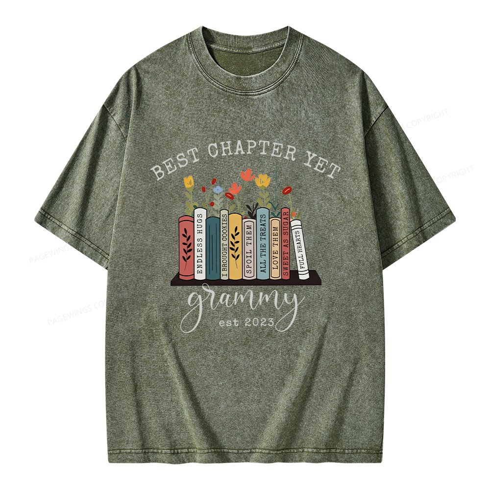 Pagewings Personalized The Best Chapter Yet Unisex Washed T-shirt