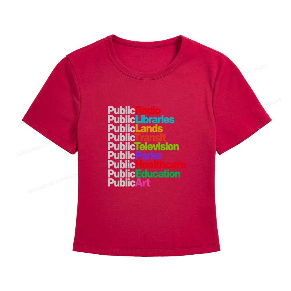 Pagewings Public Libraries Women's Baby Tee