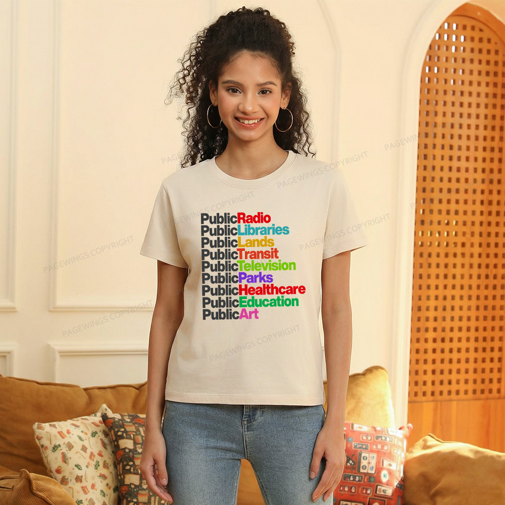 Pagewings Public Libraries Women's Washed T-shirt