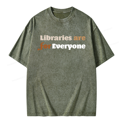 Pagewings Libraries are for Everyone Unisex Washed T-shirt