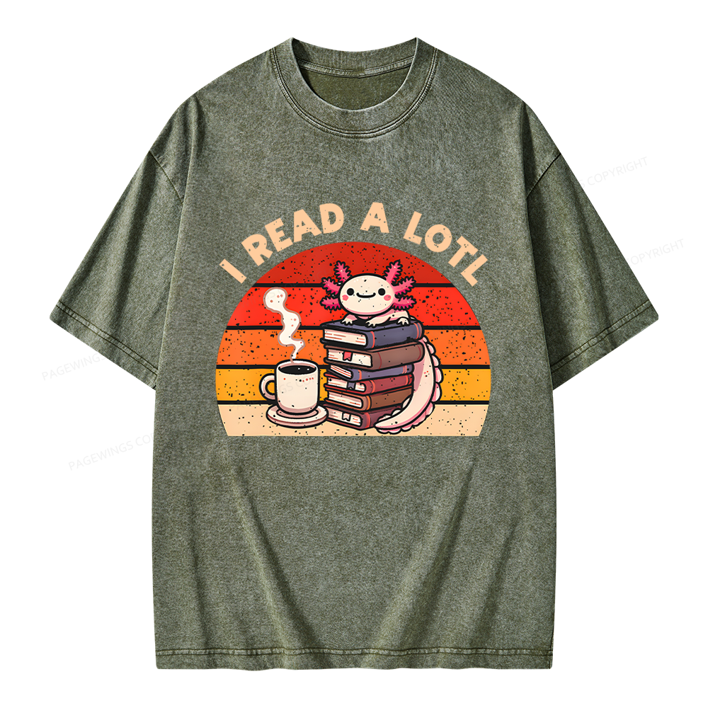 Pagewing I Read A Lotl Unisex Washed T-shirt