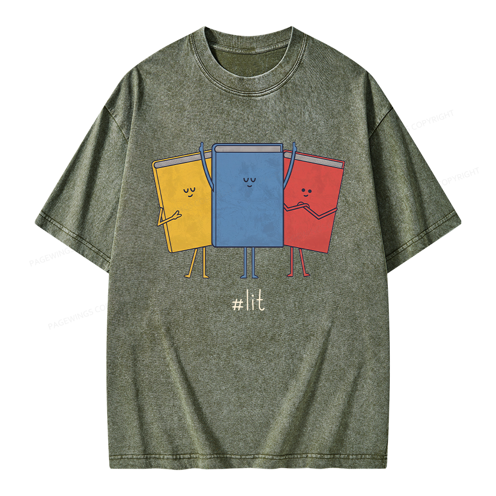 Pagewing Literature Unisex Washed T-shirt