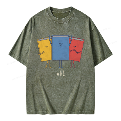 Pagewing Literature Unisex Washed T-shirt