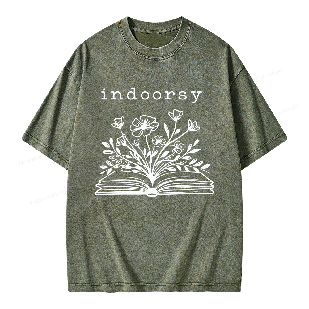 Pagewing Indoorsy Unisex Washed T-shirt