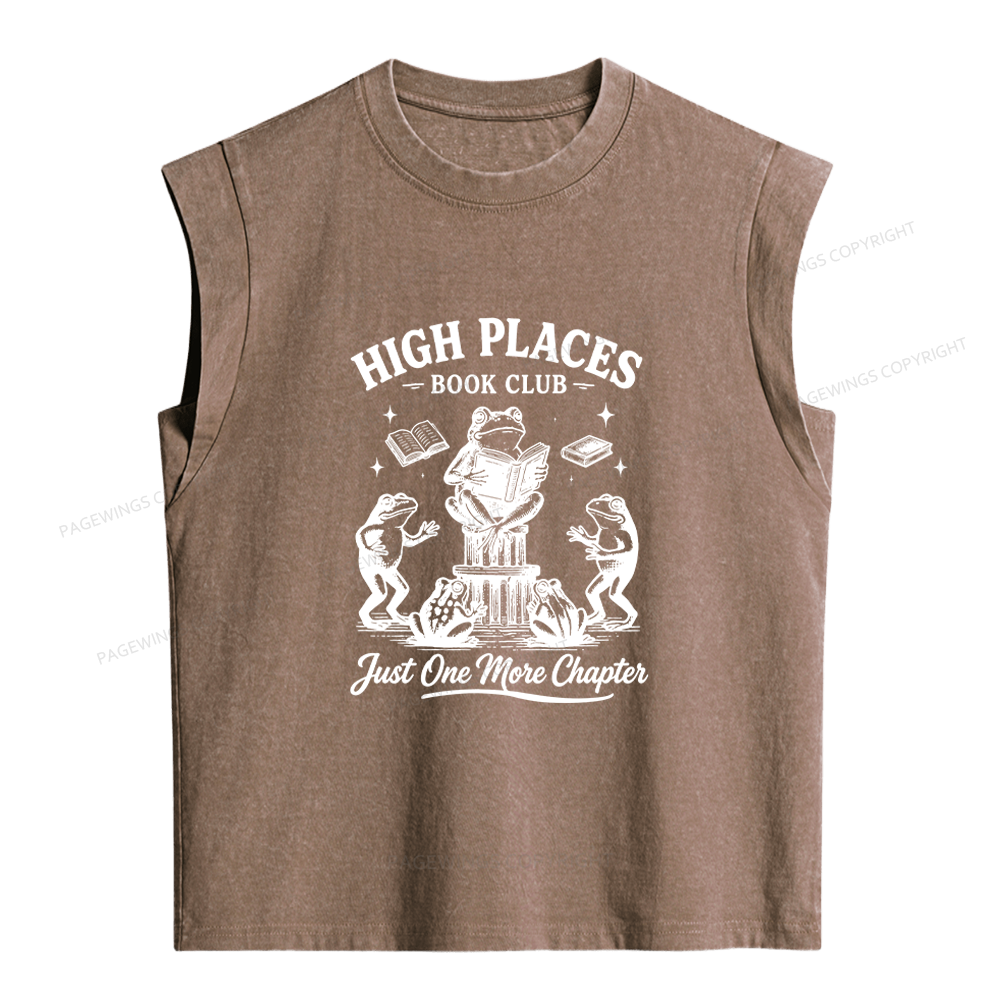 Pagewing High Places Book Club Women's Washed Tank Top