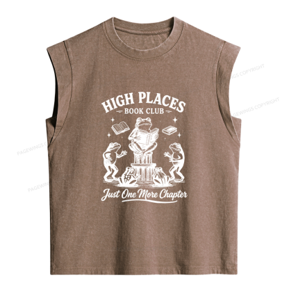 Pagewing High Places Book Club Women's Washed Tank Top