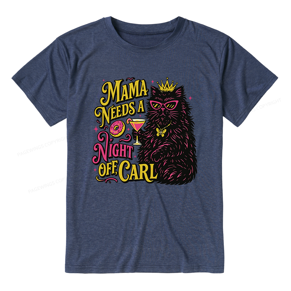 Pagewings Soft Pagewings Mama Needs A Night Off Unisex Heather T-Shirt