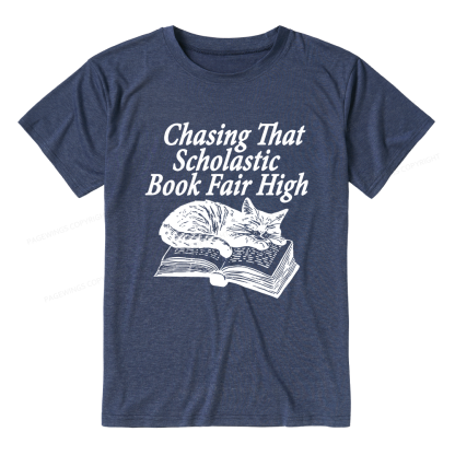 Pagewings Soft Chasing that Scholastic Book Fair High Unisex Heather T-Shirt