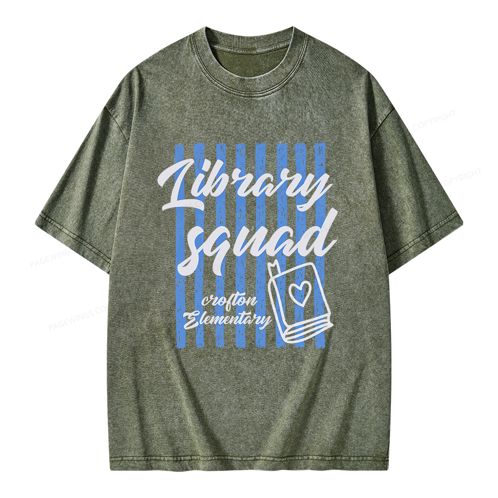 Pagewing Personalized Bookworm Unisex Washed T-shirt