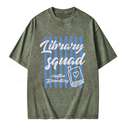 Pagewing Personalized Bookworm Unisex Washed T-shirt