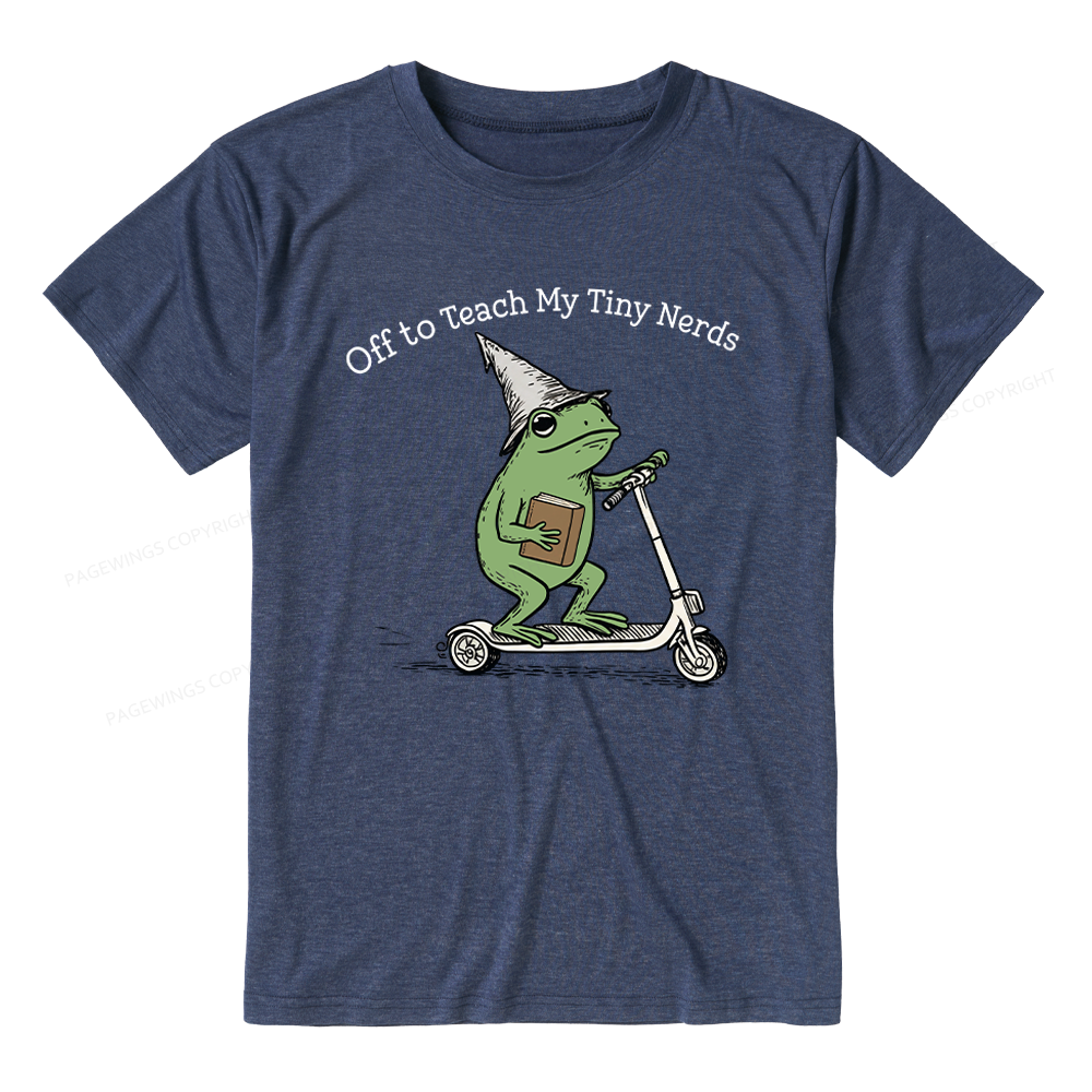 Pagewings Soft Off To Teach My Tiny Nerds Unisex Heather T-Shirt