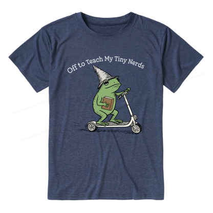 Pagewings Soft Off To Teach My Tiny Nerds Unisex Heather T-Shirt
