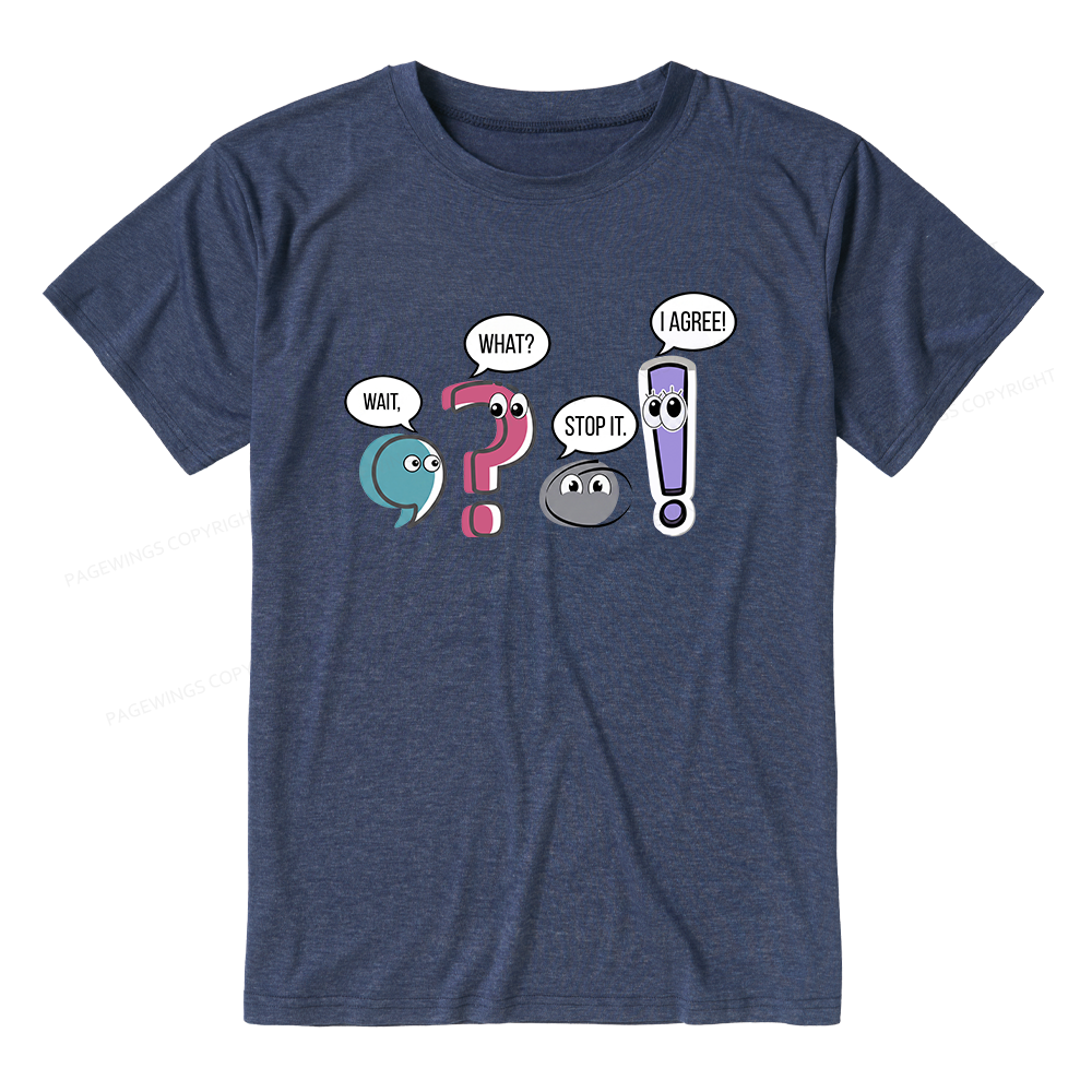 Pagewings Soft Funny Grammar Unisex Heather T-Shirt