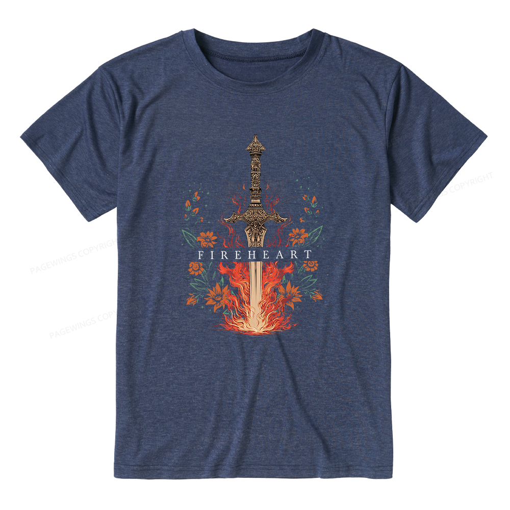 Pagewings Soft Fireheart Unisex Heather T-Shirt