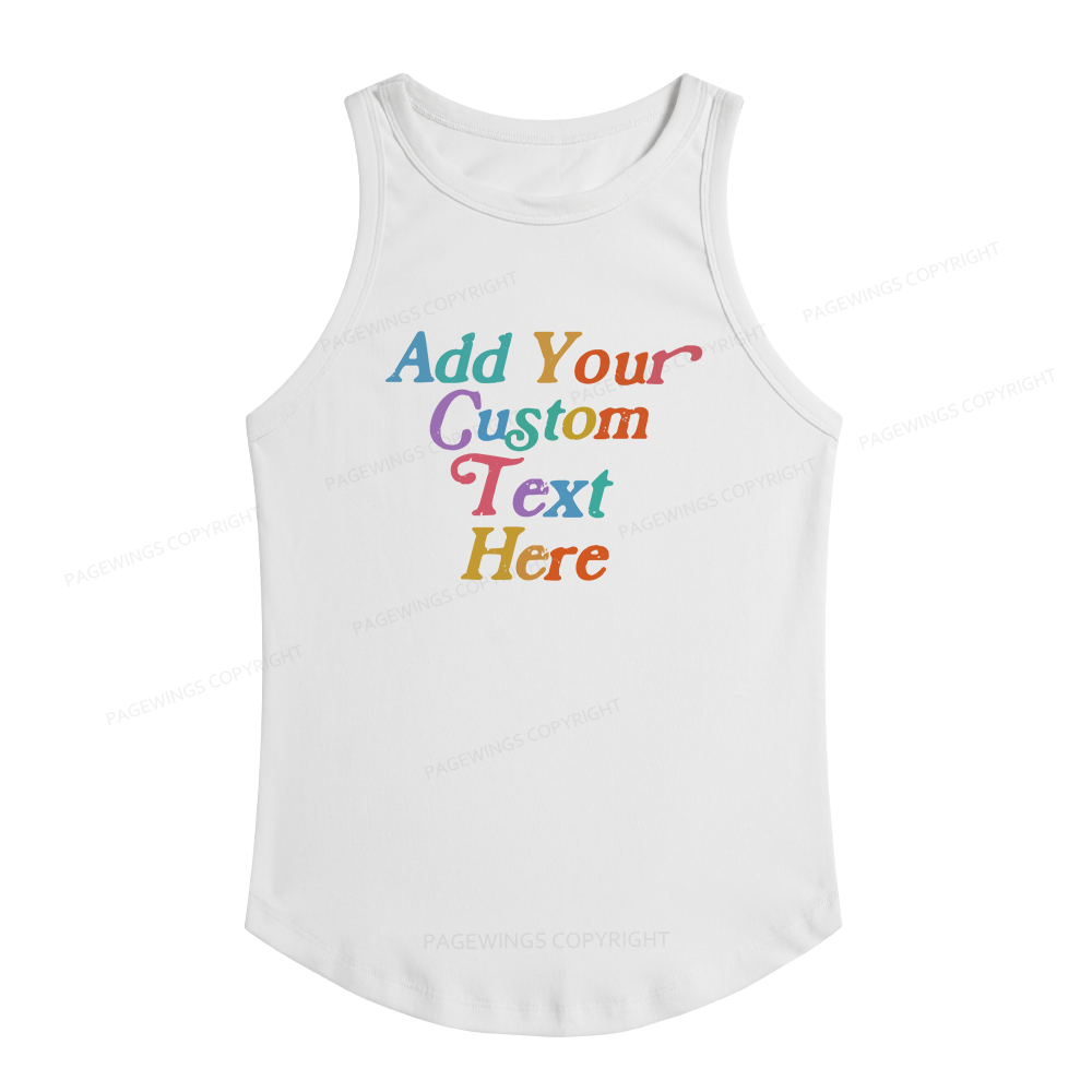 Pagewings Personalized Slim Fit Quotes Women's Fitted Tank Top 