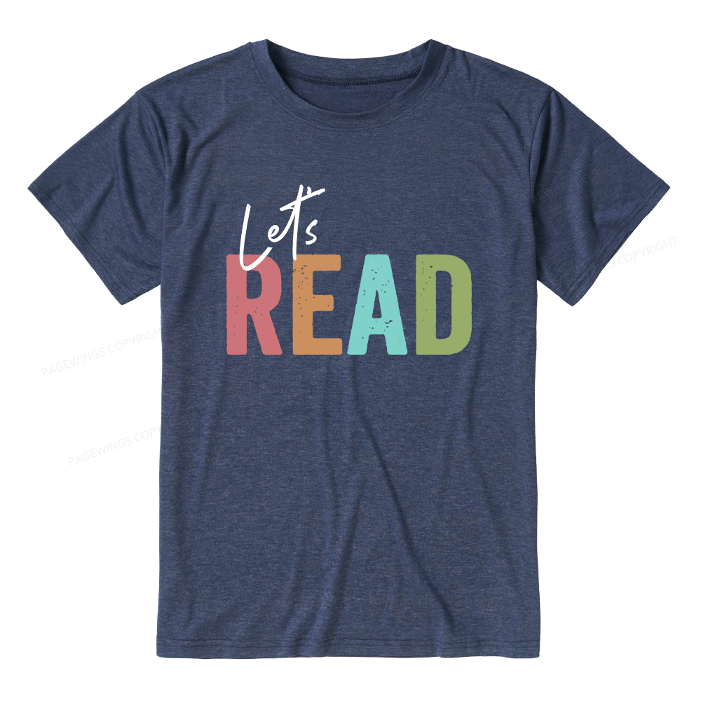 Pagewings Soft Let's Read Unisex Heather T-Shirt