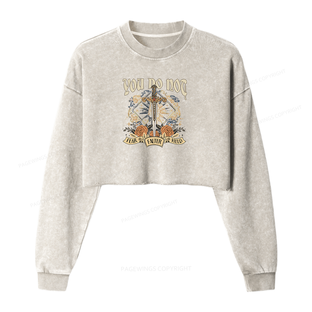 Pagewings You Do Not Yield Washed Crop Sweatshirt