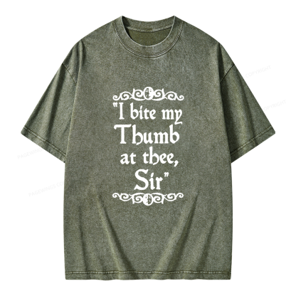 Pagewing I Bite My Thumb at Thee Unisex Washed T-shirt