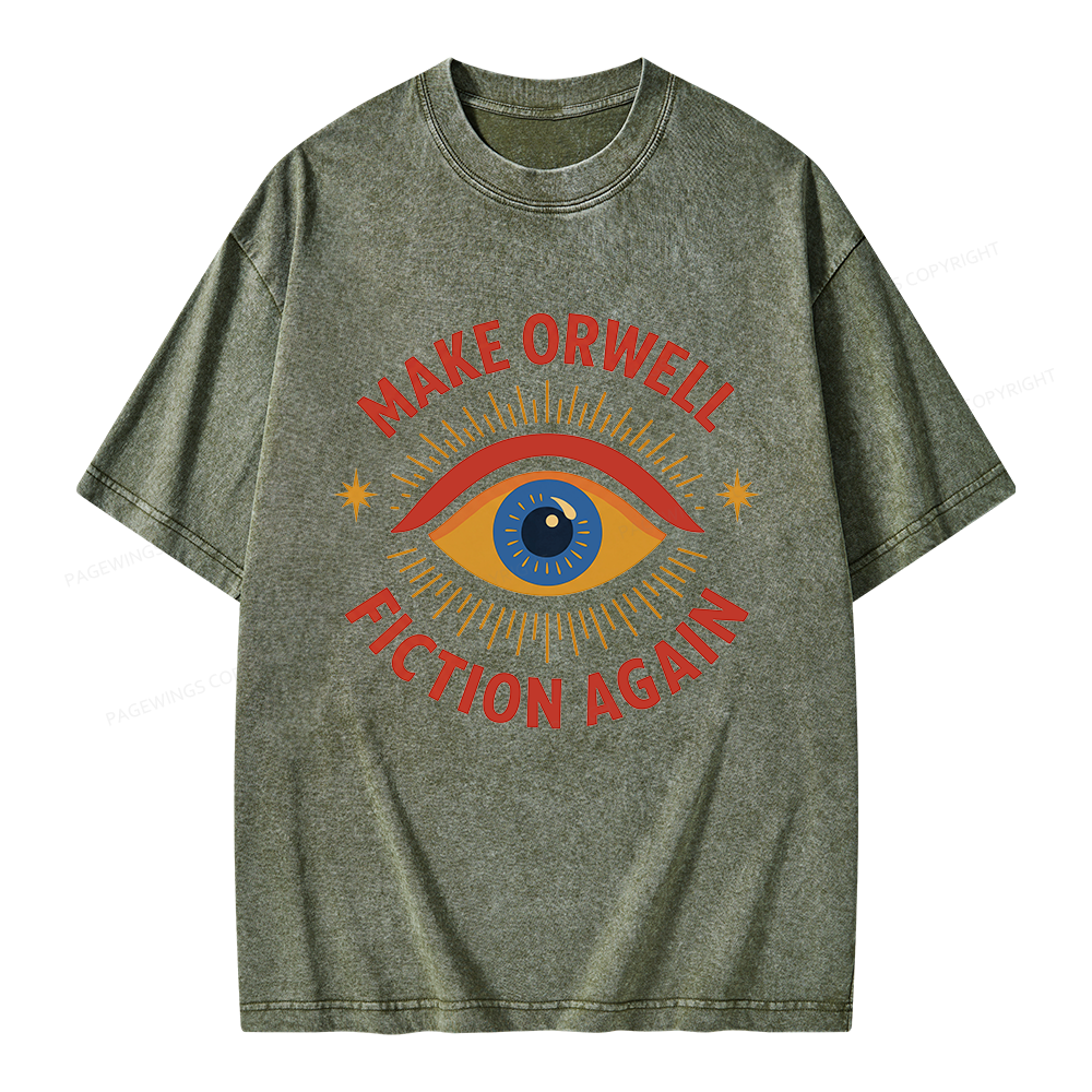 Pagewings Dystopia Quote Unisex Washed T-shirt