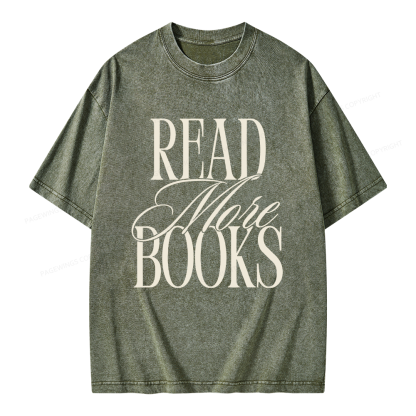 Pagewing Read More Books Unisex Washed T-shirt
