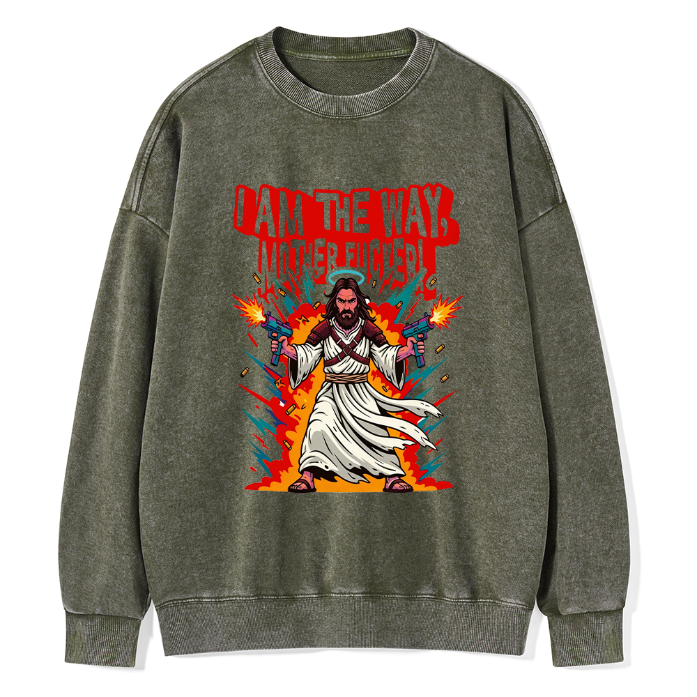 Pagewings I Am The Way Unisex Washed Sweatshirt