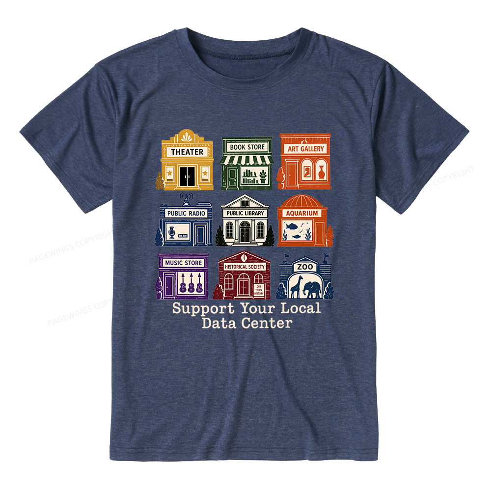 Pagewings Soft Support Your Local Data Center Unisex Heather T-Shirt