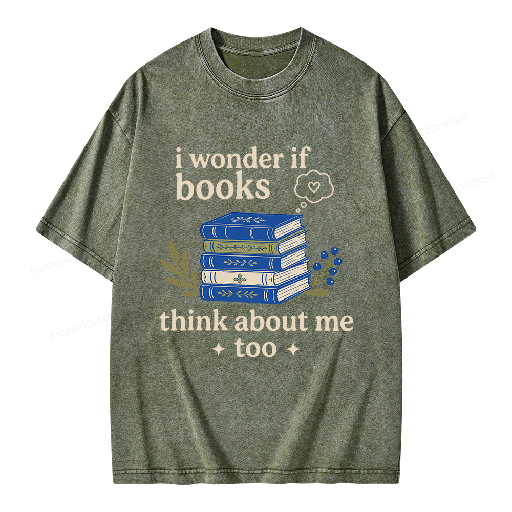 Pagewing I Wonder If Birds Think About Me Unisex Washed T-shirt