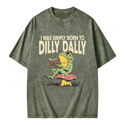 Pagewing Born to Dilly Dally Unisex Washed T-shirt
