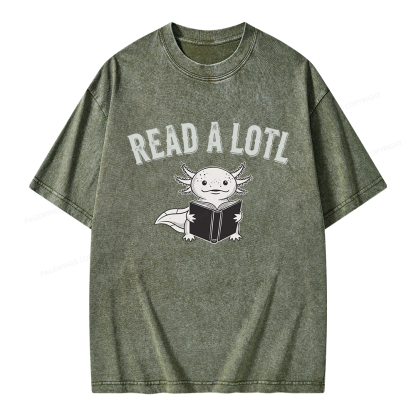 Pagewing Read A Lotl Unisex Washed T-shirt