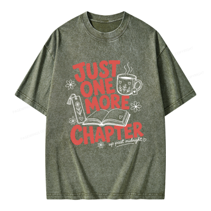 Pagewing Just One More Chapter Unisex Washed T-shirt