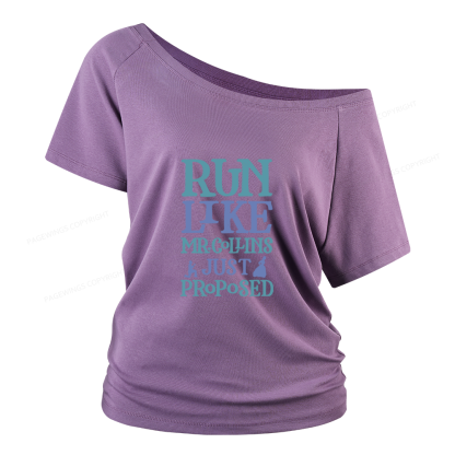 Pagewings Love Book Fan Women Off Shoulder T-shirts