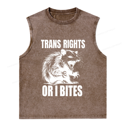 Pagewings Trans Rights15860 Bookish Unisex Washed Tank Top