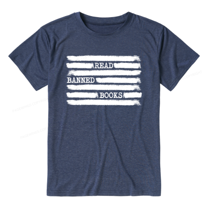 Pagewings Soft Read Banned Books 11421 Bookish Unisex Heather T-Shirt