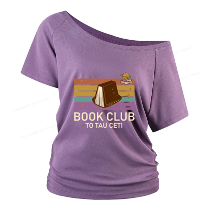 Pagewings Book Club To Star Women Off Shoulder T-shirts