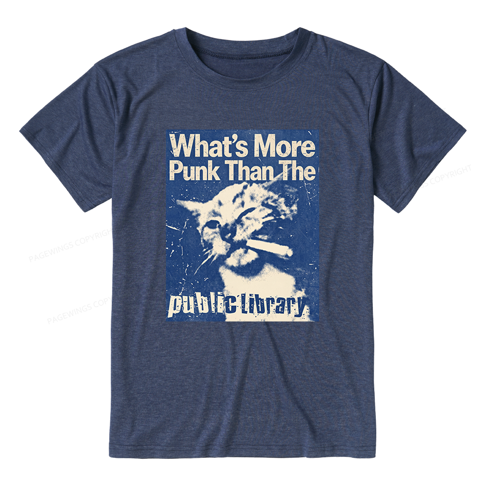 Pagewings Soft What's More Punk Than The Public Library 15772 Bookish Unisex Heather T-Shirt
