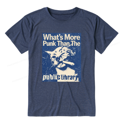 Pagewings Soft What's More Punk Than The Public Library 15772 Bookish Unisex Heather T-Shirt