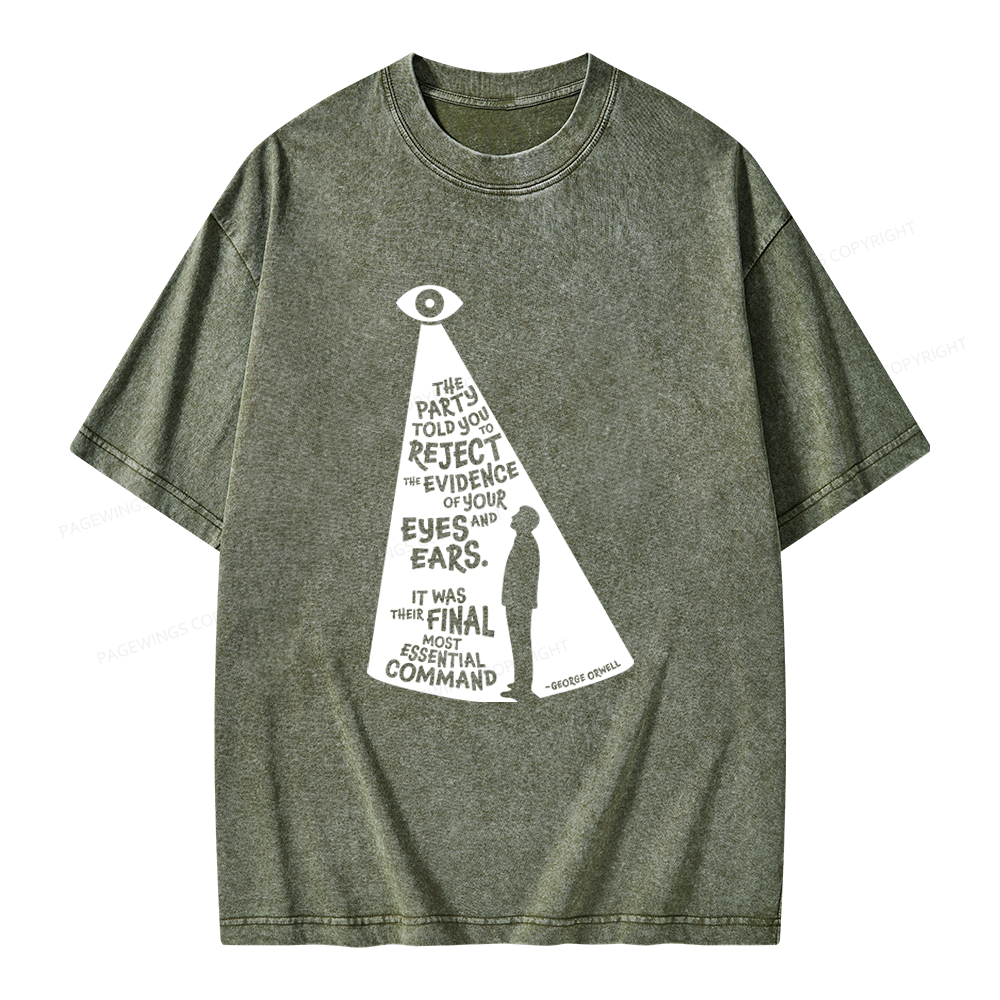 Pagewings Dystopia Quote Unisex Washed T-shirt