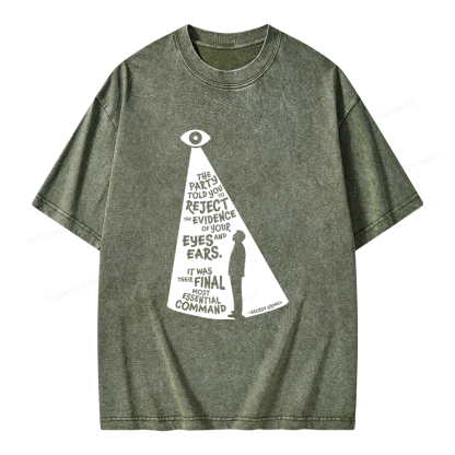 Pagewings Dystopia Quote Unisex Washed T-shirt