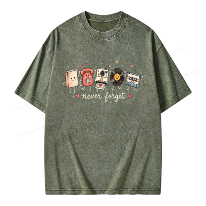 Pagewing Never Forget Unisex Washed T-shirt